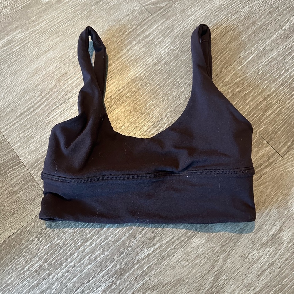 Dark brown lululemon unlined align bra